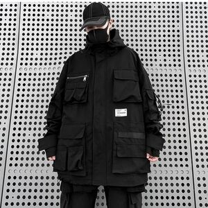 XYXIONGMAO Gothic Clothes Tactical Cyberpunk Techwear Zipper Jacket Windbreaker